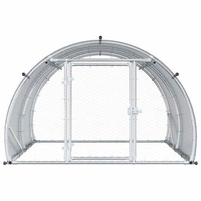 Căsuță pentru pui Argintiu 200 x 150 x 100 cm Oțel Galvanizat WALTI