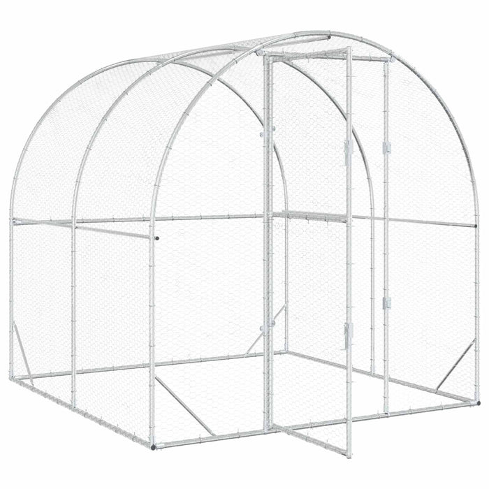Căsuță pentru pui Argintiu 200 x 200 x 200 cm Oțel Galvanizat WALTI