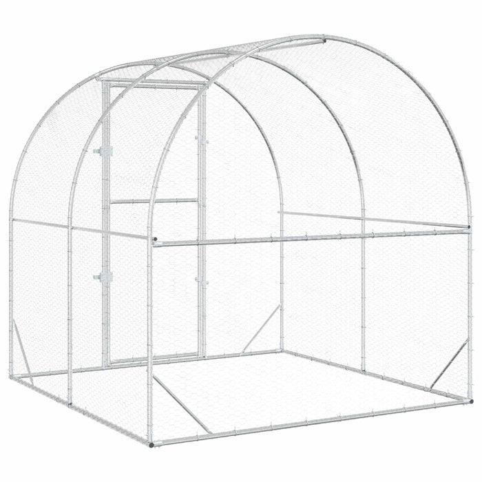 Căsuță pentru pui Argintiu 200 x 200 x 200 cm Oțel Galvanizat WALTI
