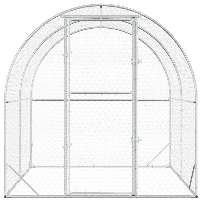 Căsuță pentru pui Argintiu 200 x 200 x 200 cm Oțel Galvanizat WALTI