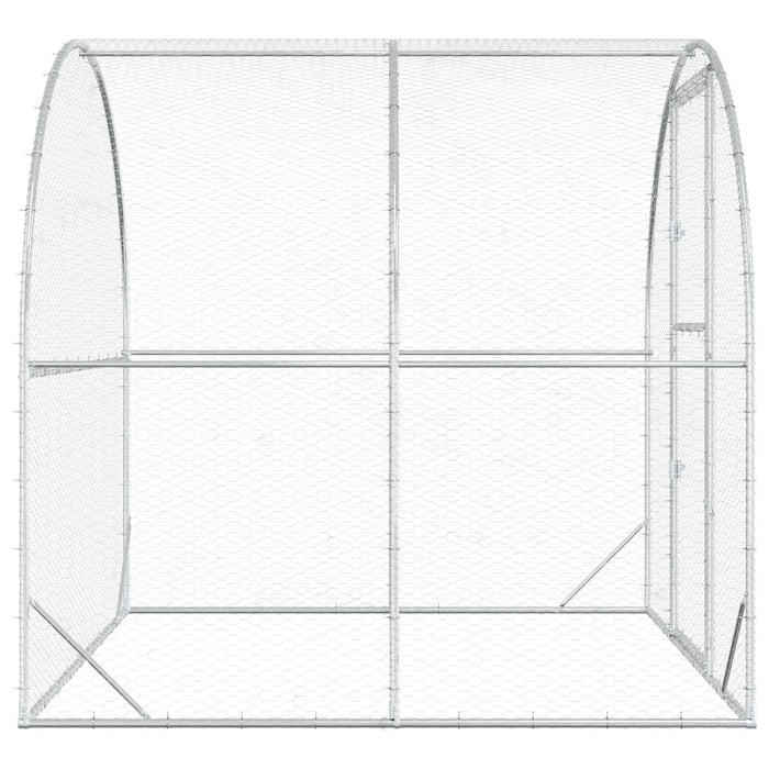 Căsuță pentru pui Argintiu 200 x 200 x 200 cm Oțel Galvanizat WALTI