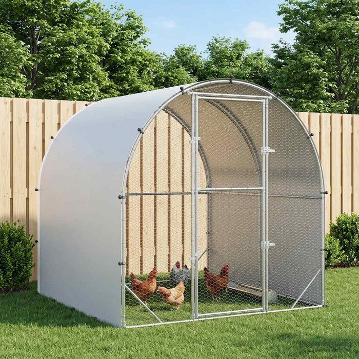 Căsuță pentru pui Argintiu 200 x 200 x 200 cm Oțel Galvanizat WALTI