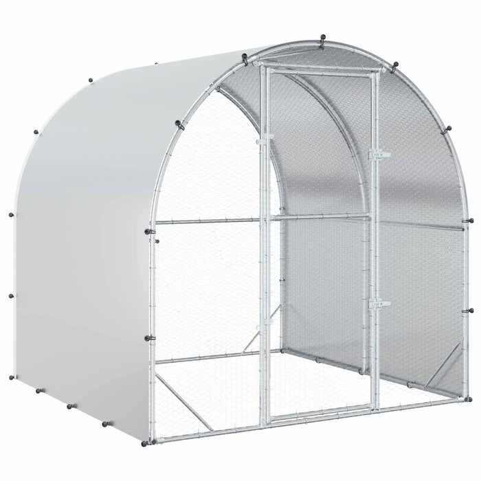 Căsuță pentru pui Argintiu 200 x 200 x 200 cm Oțel Galvanizat WALTI