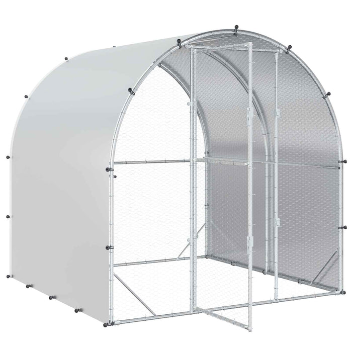 Căsuță pentru pui Argintiu 200 x 200 x 200 cm Oțel Galvanizat WALTI