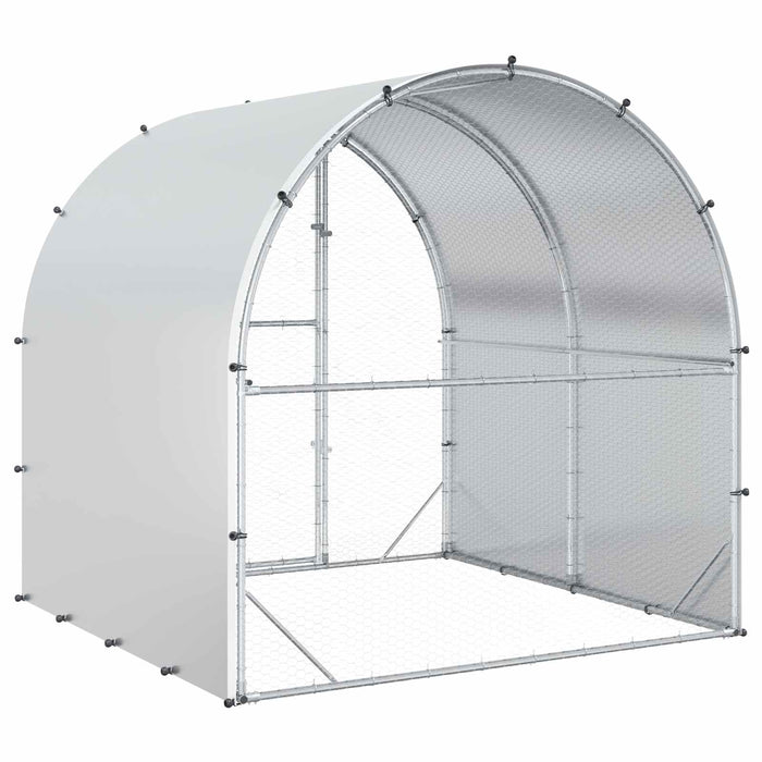 Căsuță pentru pui Argintiu 200 x 200 x 200 cm Oțel Galvanizat WALTI