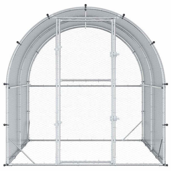 Căsuță pentru pui Argintiu 200 x 200 x 200 cm Oțel Galvanizat WALTI