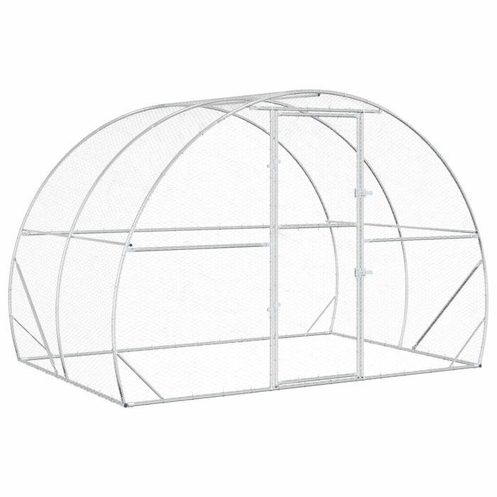 Căsuță pentru pui Argintiu 200 x 300 x 200 cm Oțel Galvanizat WALTI