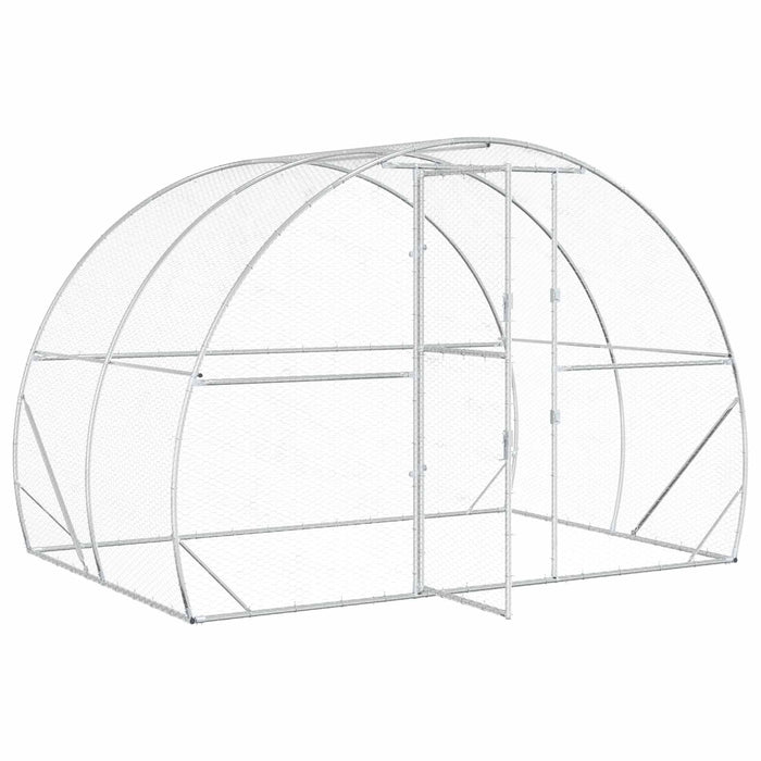 Căsuță pentru pui Argintiu 200 x 300 x 200 cm Oțel Galvanizat WALTI