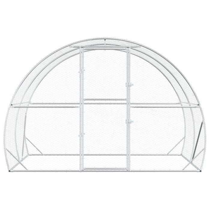 Căsuță pentru pui Argintiu 200 x 300 x 200 cm Oțel Galvanizat WALTI