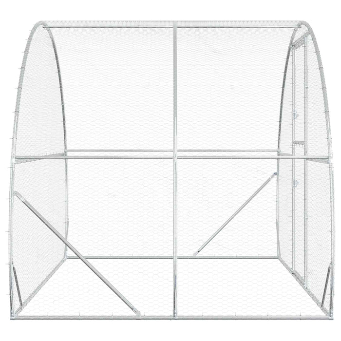 Căsuță pentru pui Argintiu 200 x 300 x 200 cm Oțel Galvanizat WALTI