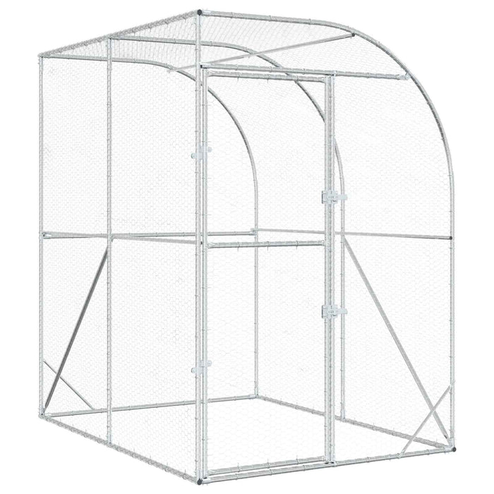 Căsuță pentru pui Argintiu 200 x 200 x 215 cm Oțel Galvanizat WALTI