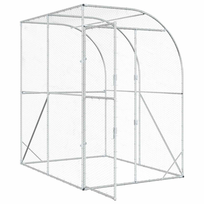 Căsuță pentru pui Argintiu 200 x 200 x 215 cm Oțel Galvanizat WALTI