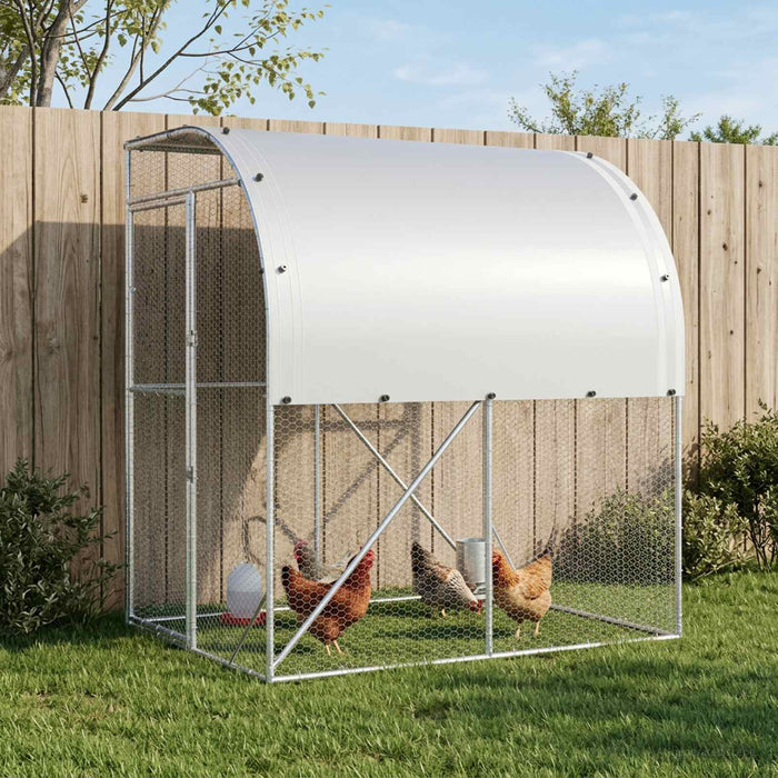 Căsuță pentru pui Argintiu 200 x 200 x 215 cm Oțel Galvanizat WALTI