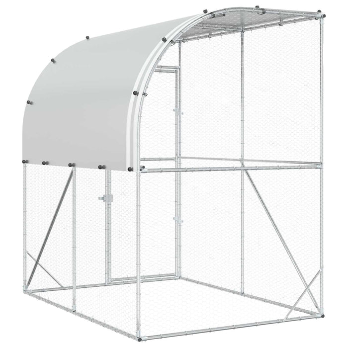 Căsuță pentru pui Argintiu 200 x 200 x 215 cm Oțel Galvanizat WALTI