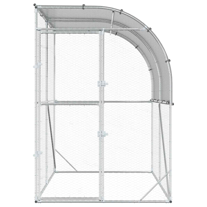 Căsuță pentru pui Argintiu 200 x 200 x 215 cm Oțel Galvanizat WALTI