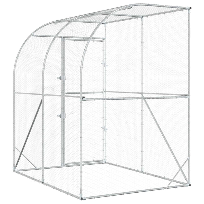 Căsuță pentru pui Argintiu 200 x 200 x 215 cm Oțel Galvanizat WALTI