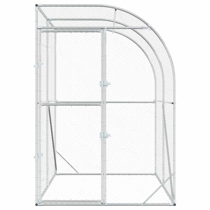 Căsuță pentru pui Argintiu 200 x 200 x 215 cm Oțel Galvanizat WALTI
