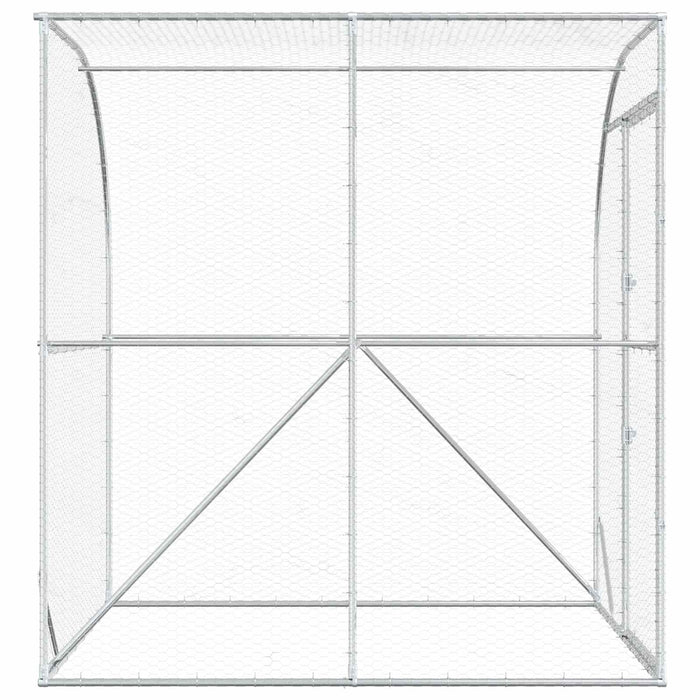 Căsuță pentru pui Argintiu 200 x 200 x 215 cm Oțel Galvanizat WALTI