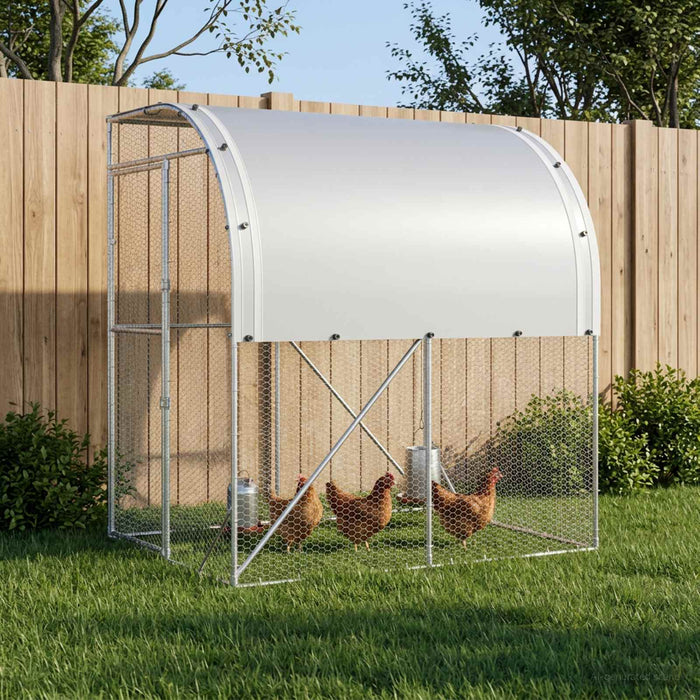 Căsuță pentru pui Argintiu 200 x 200 x 215 cm Oțel Galvanizat WALTI