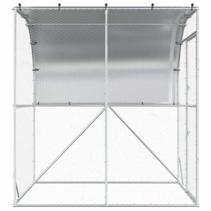 Căsuță pentru pui Argintiu 200 x 200 x 215 cm Oțel Galvanizat WALTI