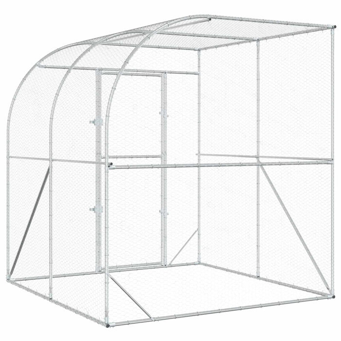 Căsuță pentru pui Argintiu 200 x 200 x 215 cm Oțel Galvanizat WALTI