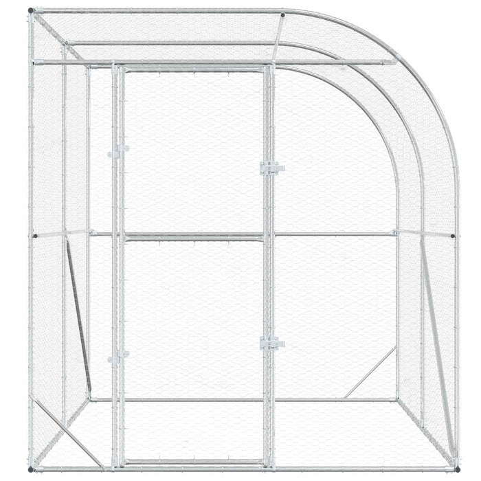 Căsuță pentru pui Argintiu 200 x 200 x 215 cm Oțel Galvanizat WALTI