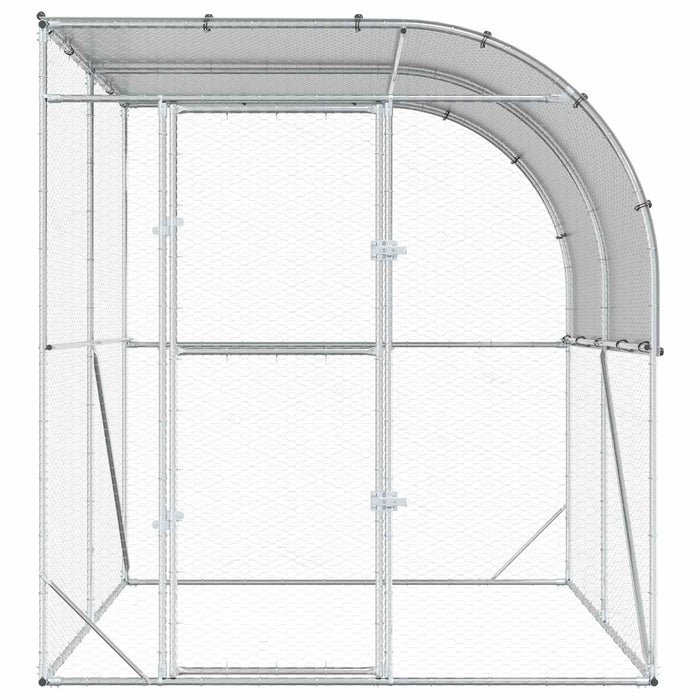 Căsuță pentru pui Argintiu 200 x 200 x 215 cm Oțel Galvanizat WALTI