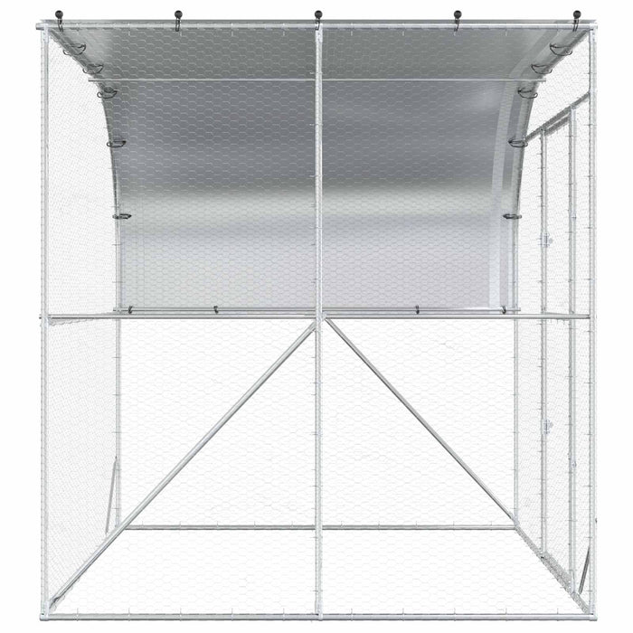Căsuță pentru pui Argintiu 200 x 200 x 215 cm Oțel Galvanizat WALTI