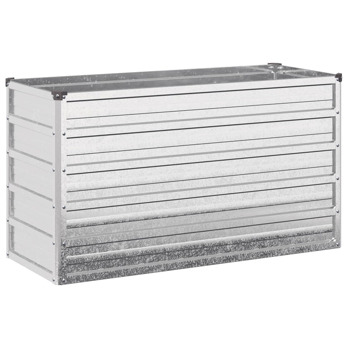 Pat de grădină ridicat Argintiu 100 x 40 x 55 cm galvanizat WALTI