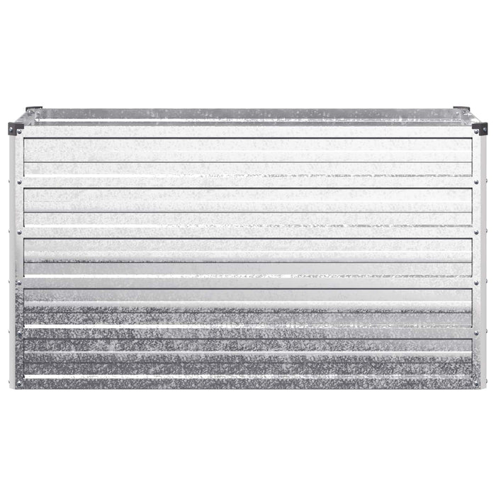 Pat de grădină ridicat Argintiu 100 x 40 x 55 cm galvanizat WALTI