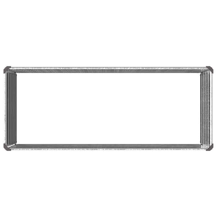 Pat de grădină ridicat Argintiu 100 x 40 x 55 cm galvanizat WALTI