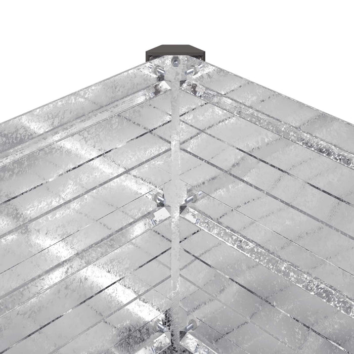 Pat de grădină ridicat Argintiu 160 x 40 x 55 cm galvanizat - WALTI WALTI
