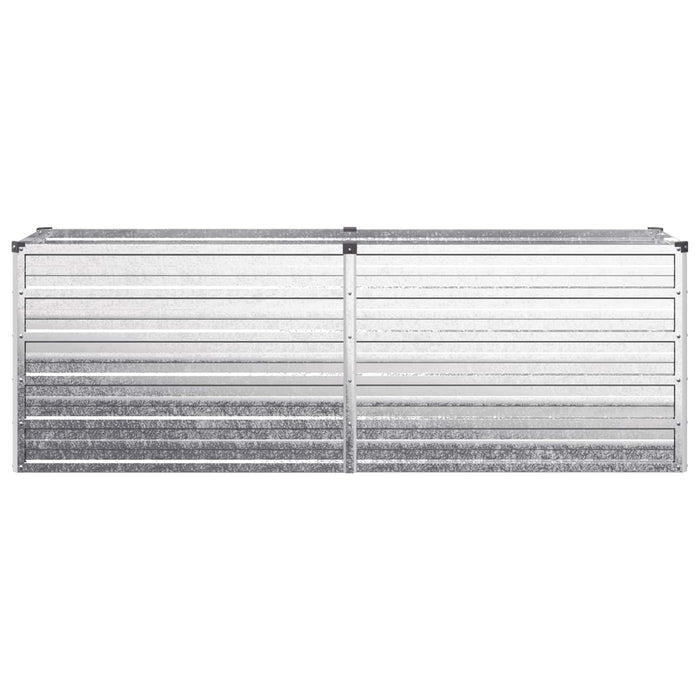 Pat de grădină ridicat Argintiu 160 x 40 x 55 cm galvanizat - WALTI WALTI