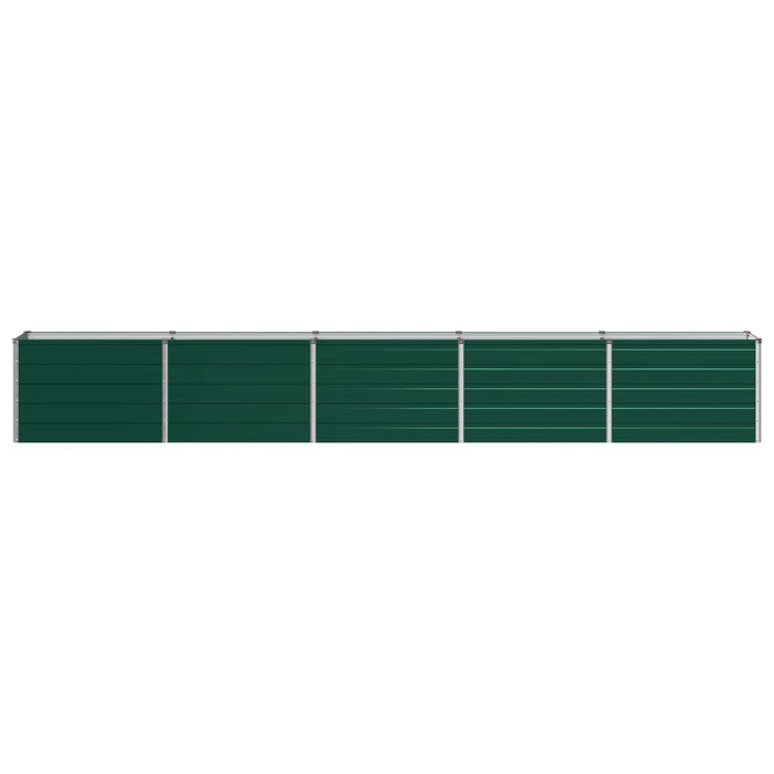 Pat de grădină ridicat Verde 400 x 40 x 55 cm Oțel galvanizat WALTI