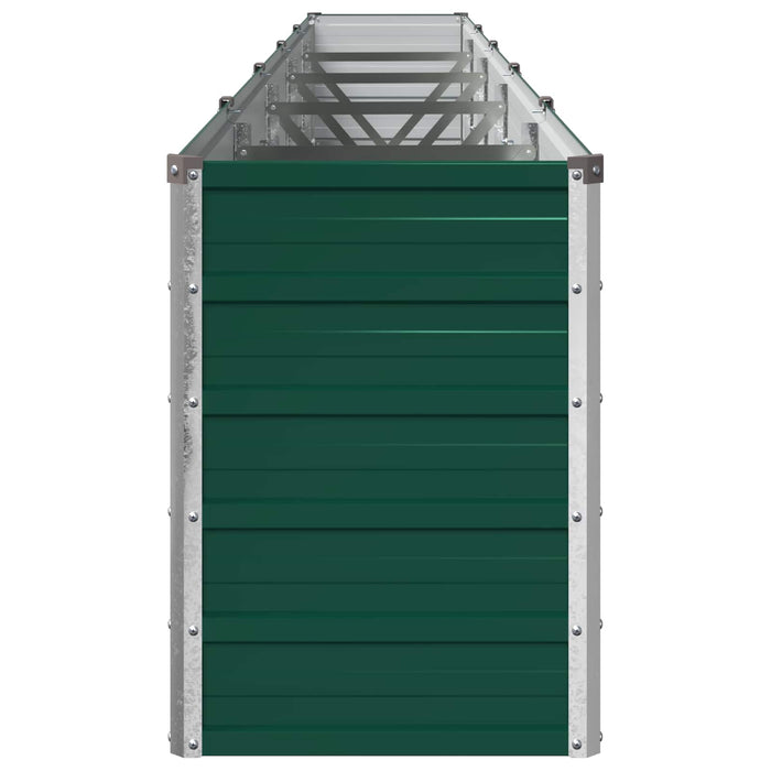 Pat de grădină ridicat Verde 400 x 40 x 55 cm Oțel galvanizat WALTI