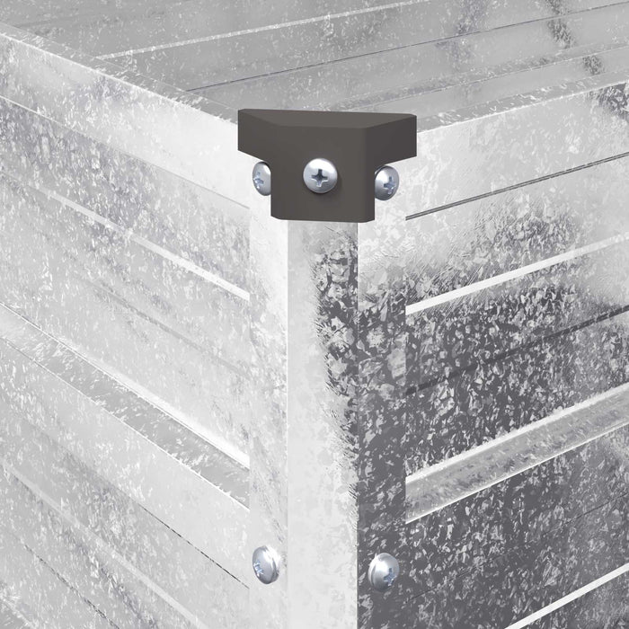 Pat de grădină ridicat Argintiu 400 x 40 x 55 cm galvanizat WALTI