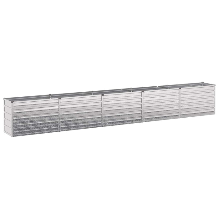 Pat de grădină ridicat Argintiu 400 x 40 x 55 cm galvanizat WALTI