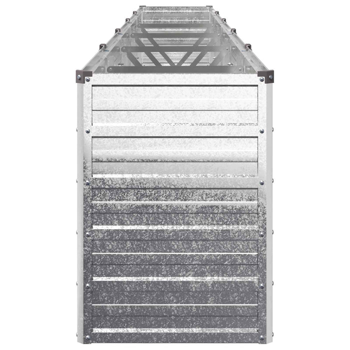Pat de grădină ridicat Argintiu 400 x 40 x 55 cm galvanizat WALTI