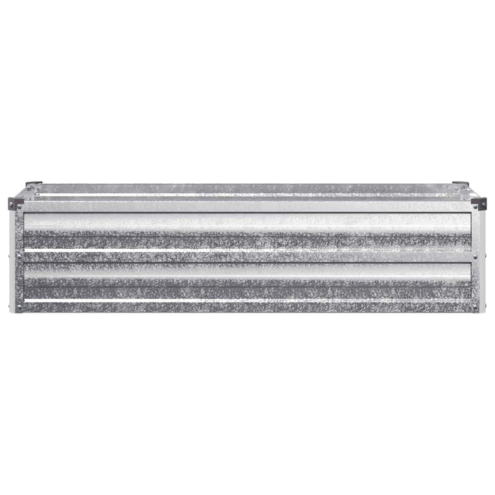 Pat de grădină ridicat Argintiu 100 x 40 x 24 cm galvanizat WALTI