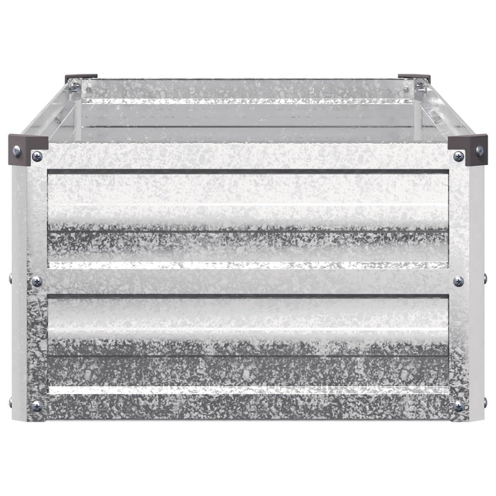Pat de grădină ridicat Argintiu 100 x 40 x 24 cm galvanizat WALTI
