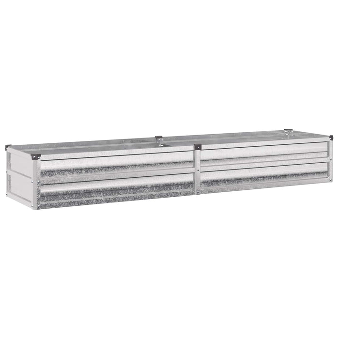 Pat de grădină ridicat Argintiu 160 x 40 x 24 cm galvanizat WALTI