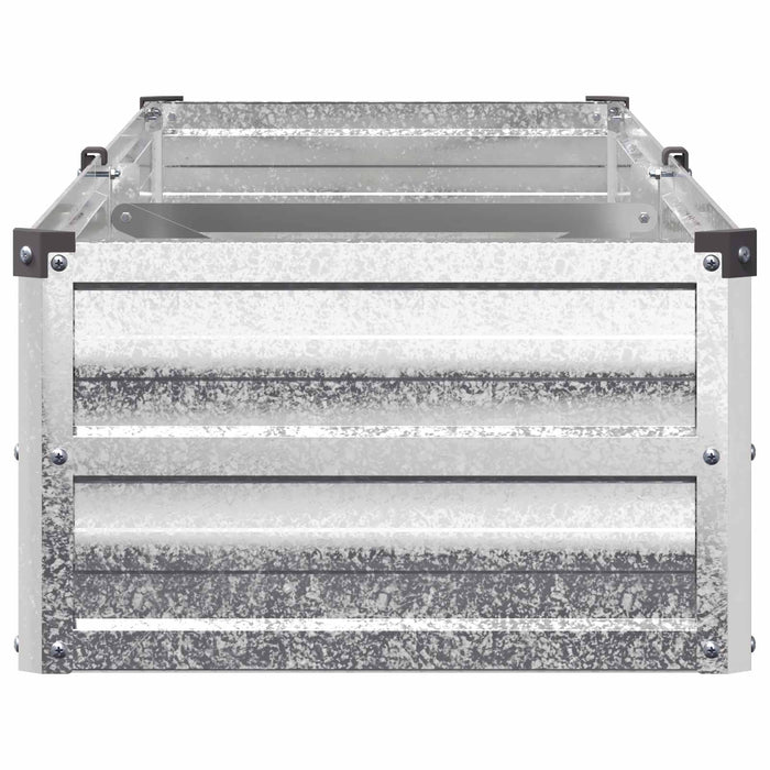Pat de grădină ridicat Argintiu 160 x 40 x 24 cm galvanizat WALTI