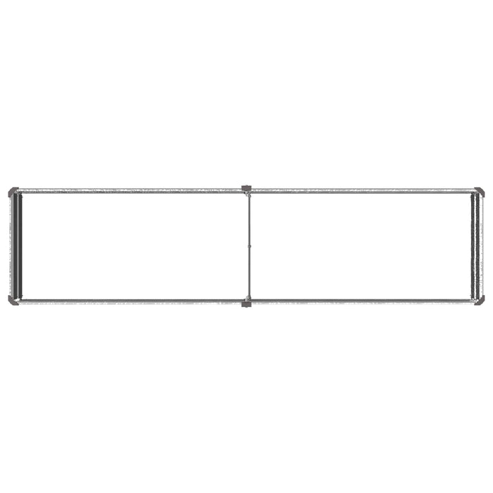 Pat de grădină ridicat Argintiu 160 x 40 x 24 cm galvanizat WALTI