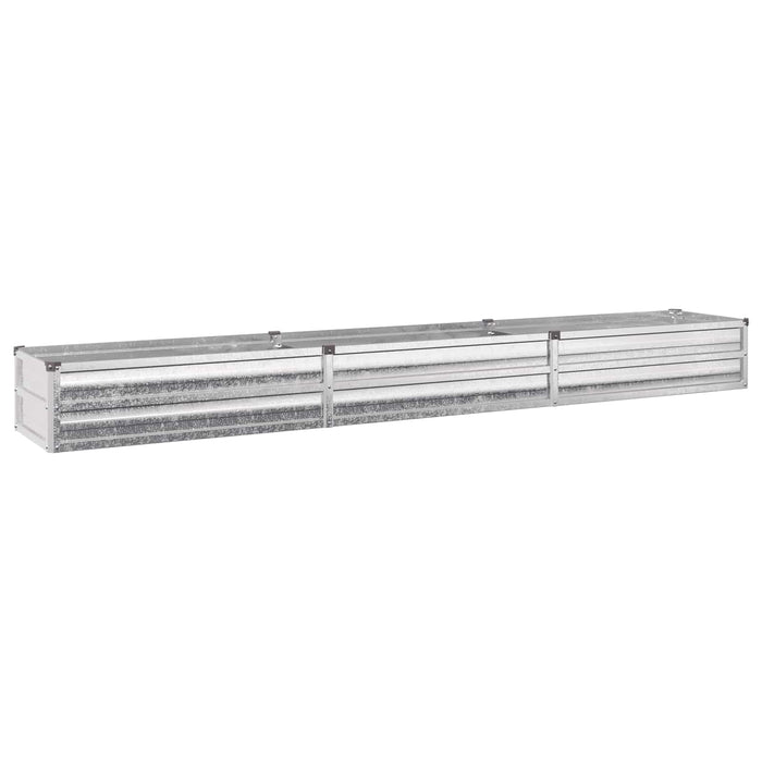 Pat de grădină ridicat Argintiu 240 x 40 x 24 cm galvanizat WALTI