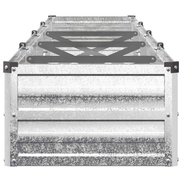 Pat de grădină ridicat Argintiu 320 x 40 x 24 cm galvanizat WALTI