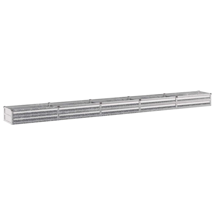 Pat de grădină ridicat Argintiu 400 x 40 x 24 cm galvanizat WALTI