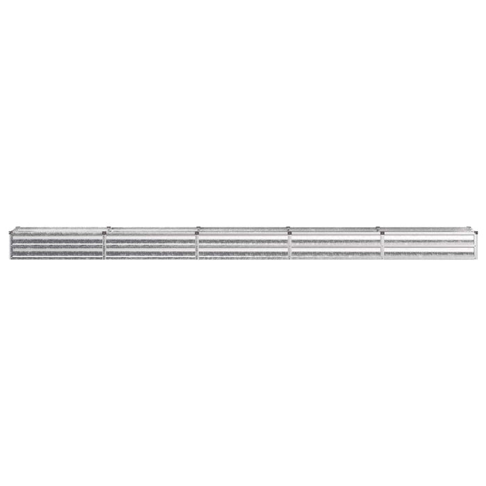Pat de grădină ridicat Argintiu 400 x 40 x 24 cm galvanizat WALTI