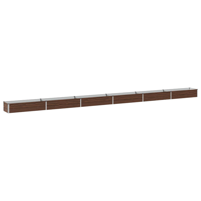Pat de grădină ridicat Negru 600 x 40 x 24 cm WALTI