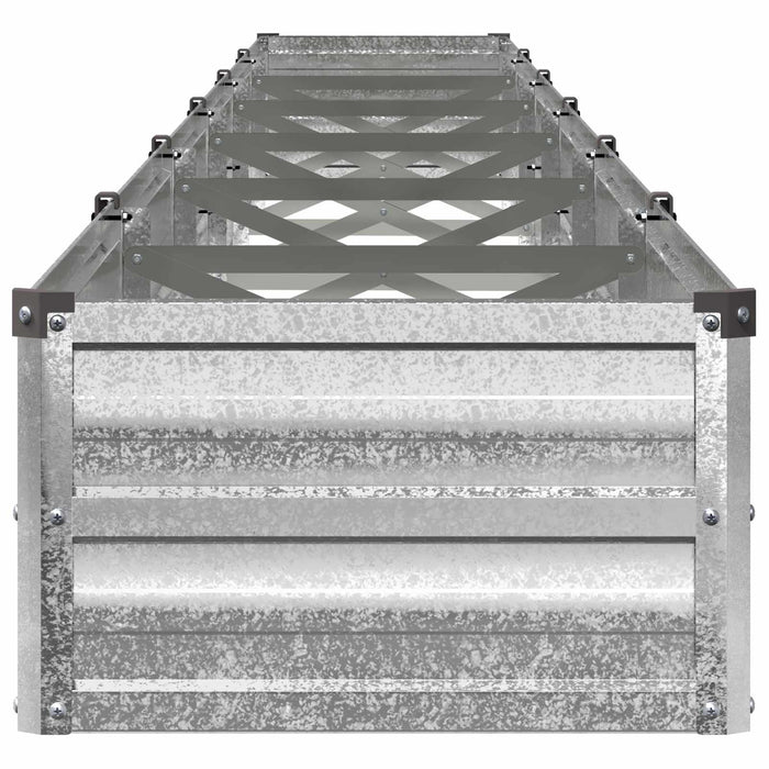 Pat de grădină ridicat Argintiu 600 x 40 x 24 cm galvanizat WALTI