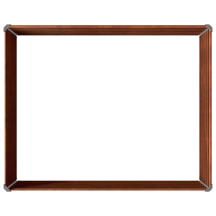 Pat de grădină ridicat Ruginit 100 x 80 x 55 cm corton WALTI